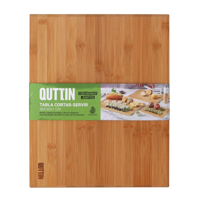 Tabla de cortar y servir de bambú 38x30 cm Quttin (12 Unidades) 1 Tabla de cortar y servir de bambú 38x30 cm Quttin (12 Unidades) 1
