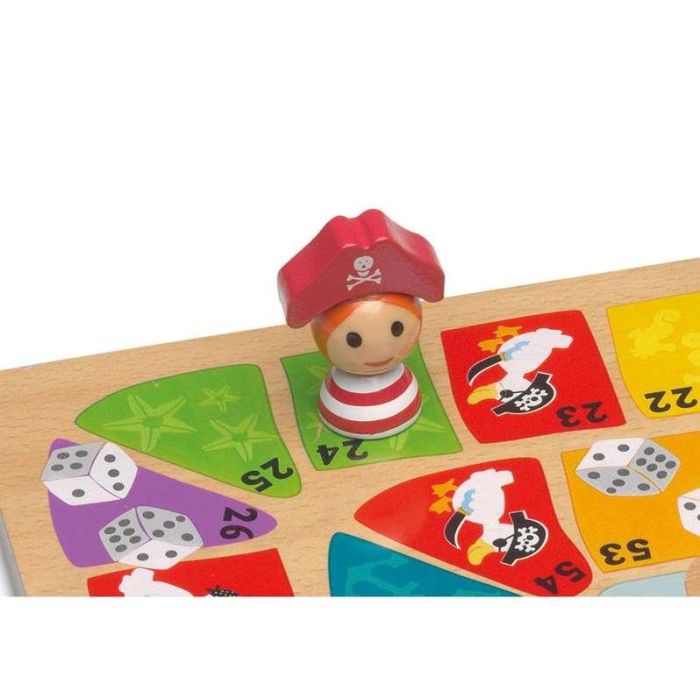 Juego parchís-oca piratas madera 29x29 con fichas y accesorios 1 Juego parchís-oca piratas madera 29x29 con fichas y accesorios 1