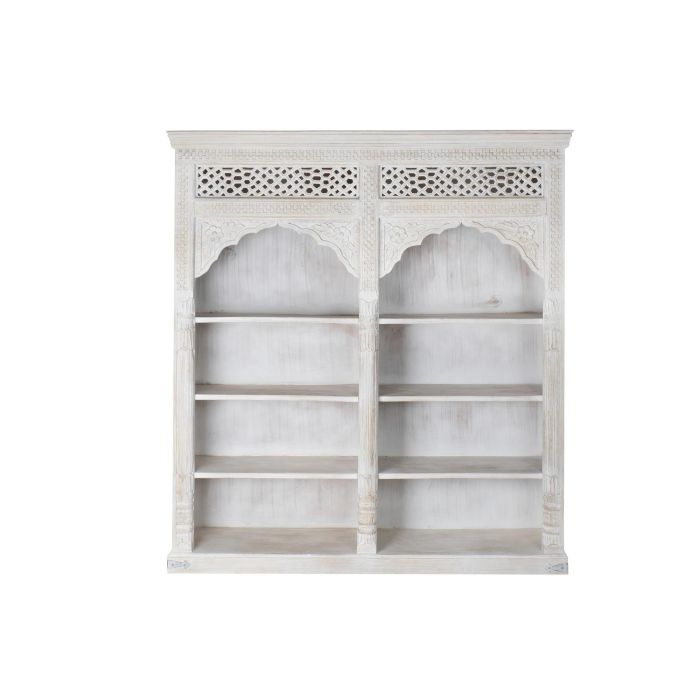 DKD Home Decor Estantería de Mango y MDF Blanca de 6 Estantes 40 x 200 x 180 cm 6