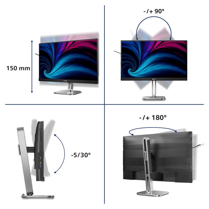 Philips Monitor 27B2U6903 27" 4K UHD IPS USB-C Thunderbolt 100W Negro Antracita 9