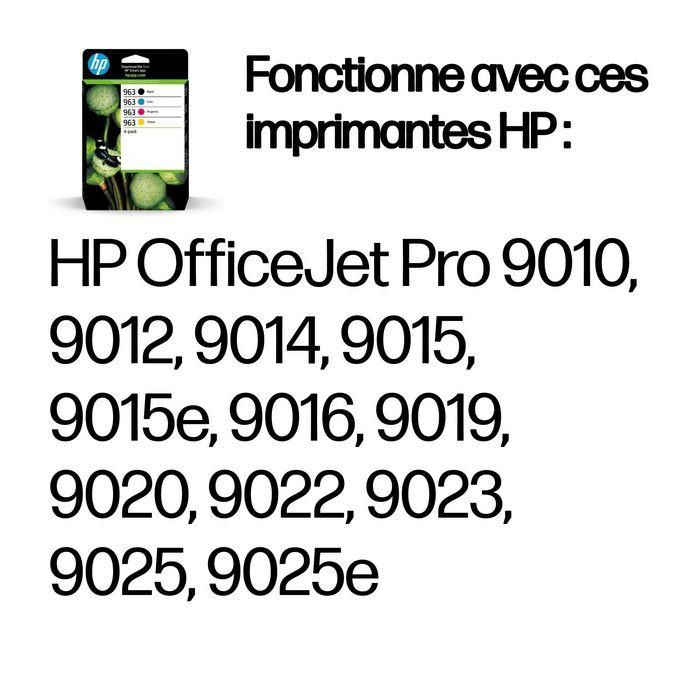 HP Tinta BK, C, M, Y para Officejet Pro 9000 Series - Nº 963 Pack De 4 0 HP Tinta BK, C, M, Y para Officejet Pro 9000 Series - Nº 963 Pack De 4 0