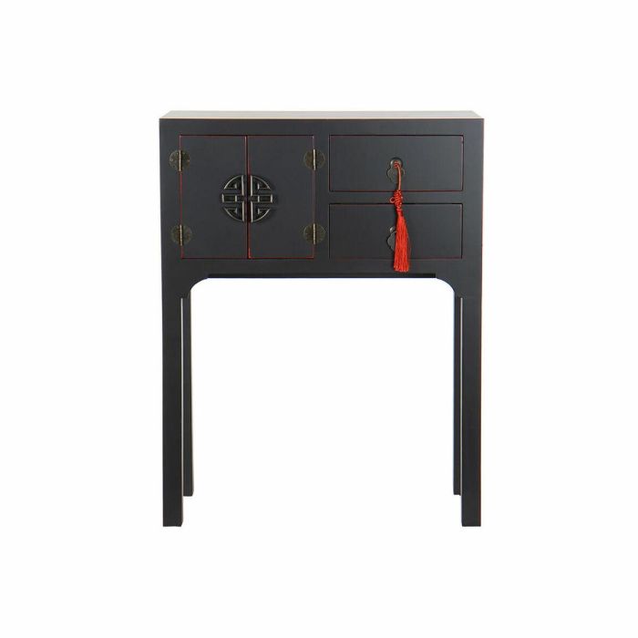 Consola Oriental DKD Home Decor Negro Rojo 26 x 83 x 63 cm Consola Oriental DKD Home Decor Negro Rojo 26 x 83 x 63 cm