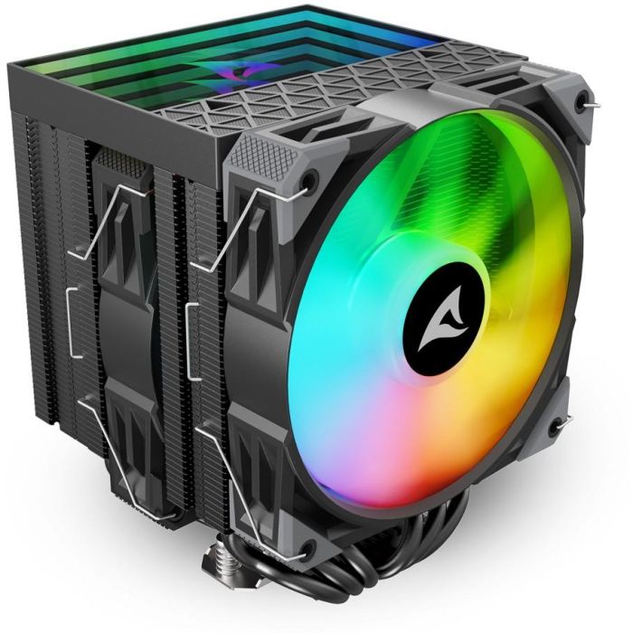 Sharkoon A60 RGB Refrigerador de Aire para Procesador 12cm, 2 Ventiladores, Negro, 500-1800 RPM, TDP 260W 4 Sharkoon A60 RGB Refrigerador de Aire para Procesador 12cm, 2 Ventiladores, Negro, 500-1800 RPM, TDP 260W 4
