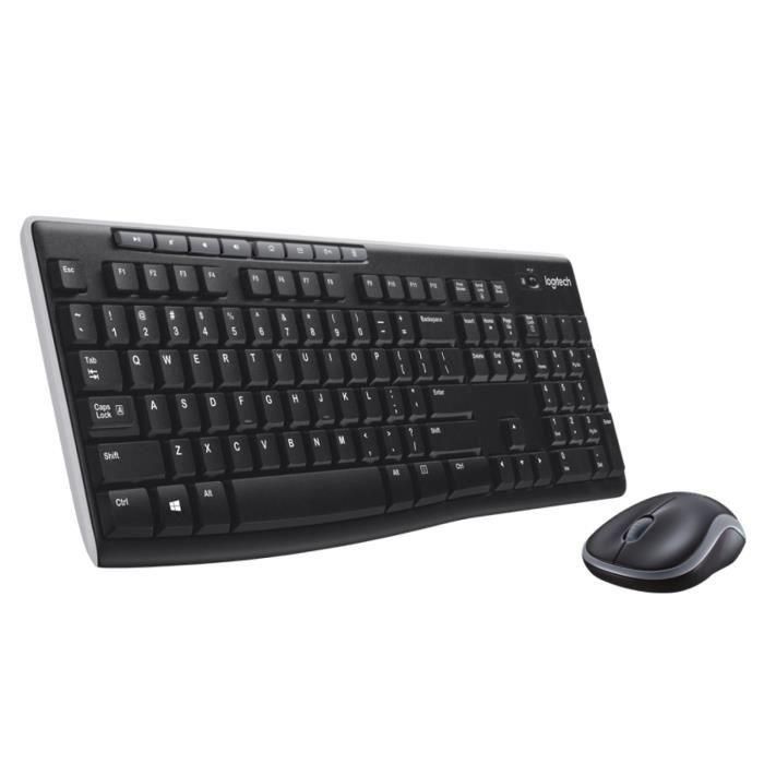 Logitech Teclado y Mouse Inalámbricos Mk270, Alcance 10m, Duración Batería 36/12 Meses, 8 Teclas Acceso Directo Logitech Teclado y Mouse Inalámbricos Mk270, Alcance 10m, Duración Batería 36/12 Meses, 8 Teclas Acceso Directo