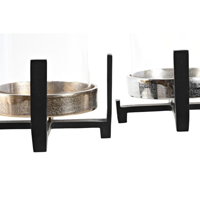 Portavela Moderno DKD Home Decor Champan Plateado 15 x 28 x 15 cm (2 Unidades) 1 Portavela Moderno DKD Home Decor Champan Plateado 15 x 28 x 15 cm (2 Unidades) 1