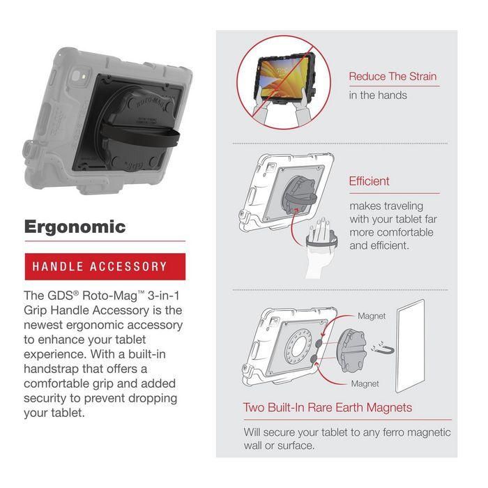 RAM Mounts GDS Roto-Mag 3-en-1 Grip Handle para Zebra ET40/ET45 8” Enterprise Tablet, Accesorios Tablet con Asa Rotatoria 2