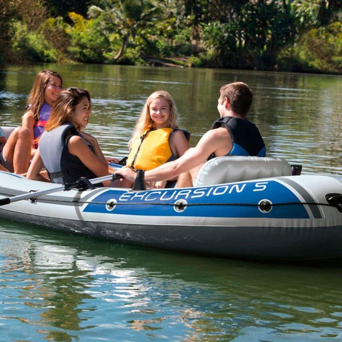 Barca Hinchable Intex Excursion 5 Azul Blanco 366 x 43 x 168 cm 4