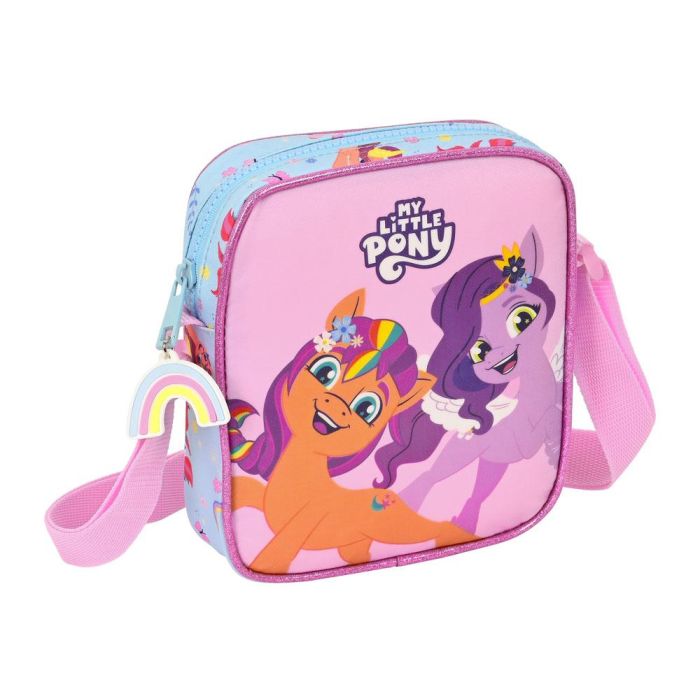 Bolso Bandolera My Little Pony Wild & free Azul Rosa 16 x 18 x 4 cm