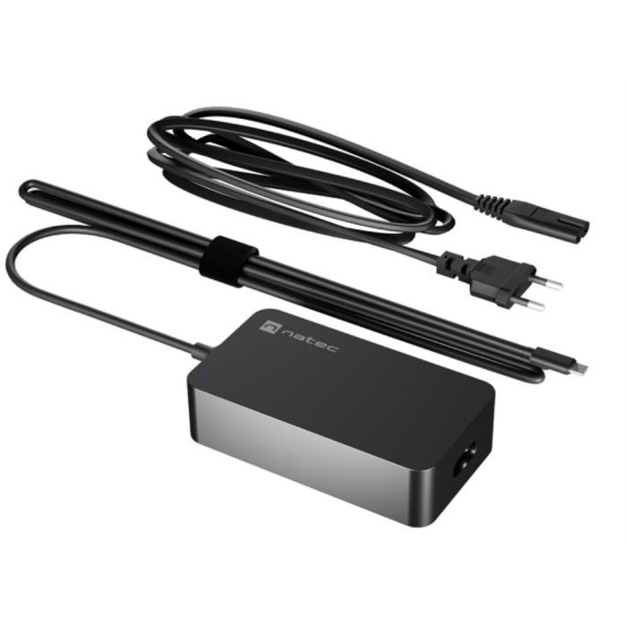 NATEC Grayling Adaptador e Inversor de Corriente Universal USB-C 45W 110-240V Negro con Cable USB Tipo C NATEC Grayling Adaptador e Inversor de Corriente Universal USB-C 45W 110-240V Negro con Cable USB Tipo C