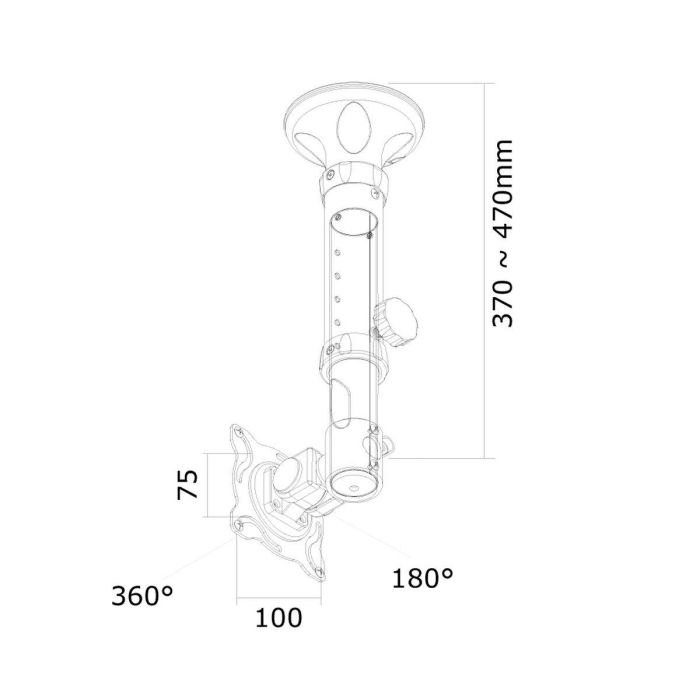Soporte TV Neomounts FPMA-C025SILVER 10" 30" 12 kg 24 Soporte TV Neomounts FPMA-C025SILVER 10" 30" 12 kg 24