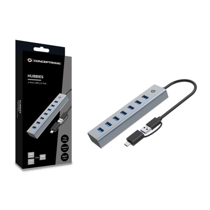 Hub Conceptronic Hubbies21 gr Usb 3.0 Usb 2
