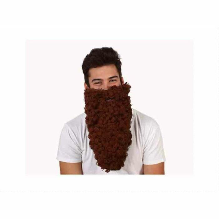 Barba marrón larga rizada Barba marrón larga rizada
