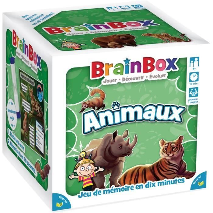 Asmodee ACD1695918163726 - Juego de Mesa BrainBox Animales. Juego de Observación y Memoria para 1 o más Jugadores, a partir de 8 años. 0 Asmodee ACD1695918163726 - Juego de Mesa BrainBox Animales. Juego de Observación y Memoria para 1 o más Jugadores, a partir de 8 años. 0