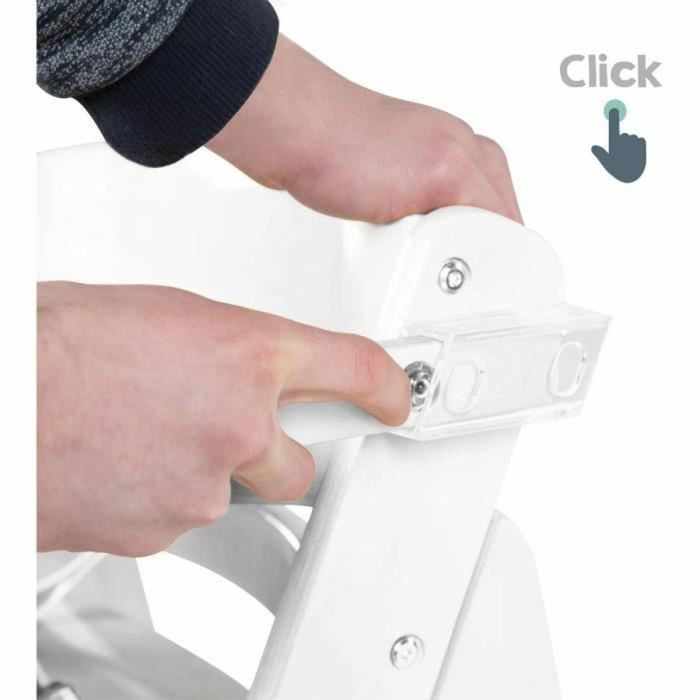 Roba ROB4005317310749 Trona SIT UP CLICK & FUN Bandeja Extraíble Altura Regulable Hasta 70 kg Madera Lacada Blanca 3