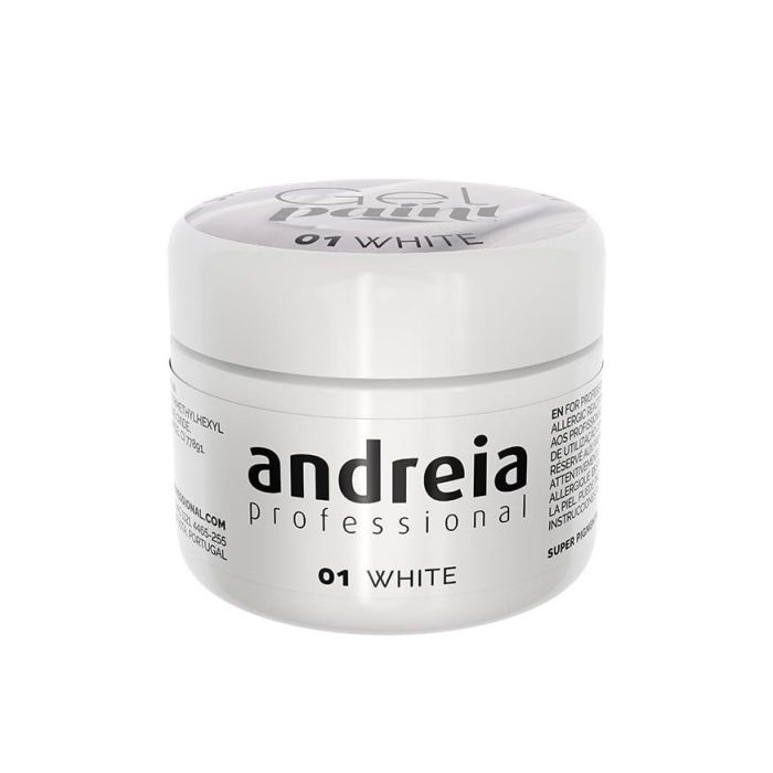 Andreia Gel Paint Blanco 01 4 ml - Gel de pintura para uñas