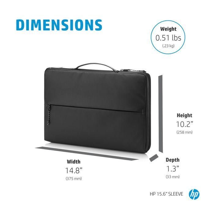 HP Funda Protectora para Portátil de 15.6 pulgadas - Acolchada, Resistente al Agua con Bolsillo Acceso Rápido y Detalles Reflectantes 6