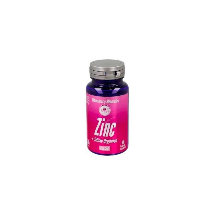 YNSADIET Zinc + Silicio 60 Cápsulas. Mantenimiento óseo. Con Bambú y Calabaza. Suplemento para huesos.