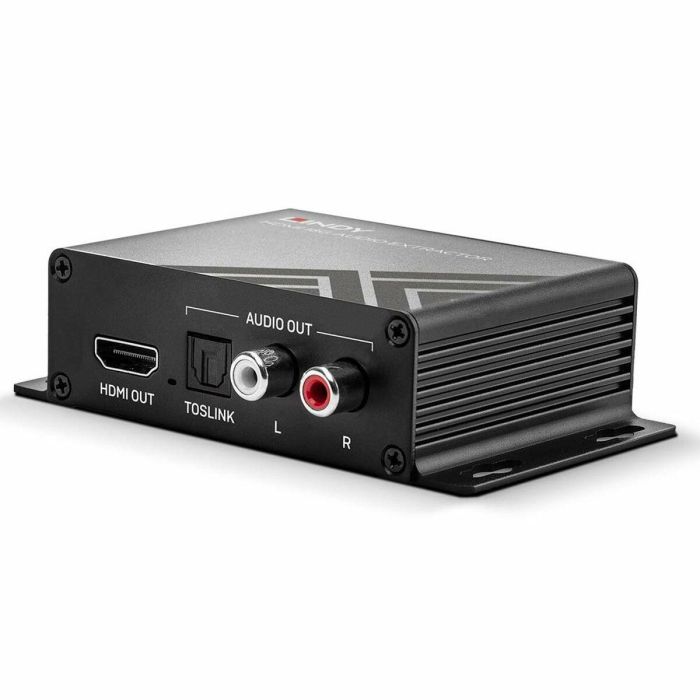Lindy HDMI 4K 60Hz 18Gbps Audio Extractor Separador de Audio Digital y Analógico Dolby Digital 5.1 Óptico RCA HDR HDCP 2.2 1