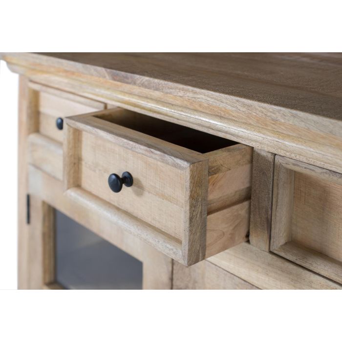 Giner y Colomer Mueble Botellero en Madera de Mango con Espejo Central y Cajones 3