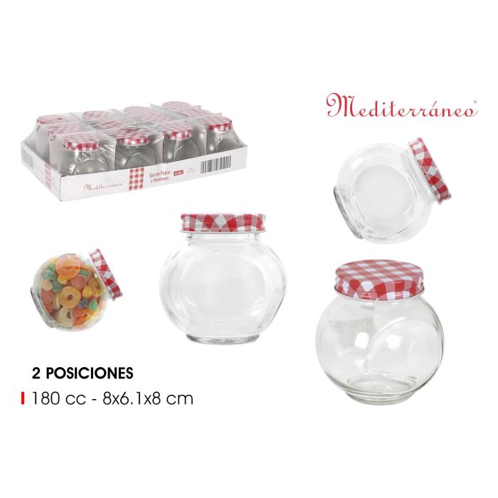Tarrito de Vidrio 2 Posiciones 180 cc - Mediterraneo (60 Unidades) Tarrito de Vidrio 2 Posiciones 180 cc - Mediterraneo (60 Unidades)