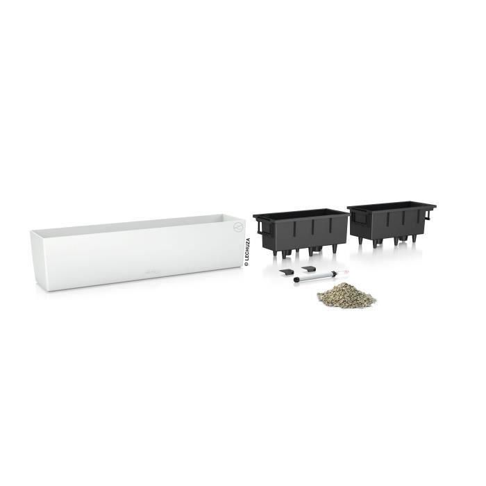 Jardinera - Balconera color 80 - Kit completo - Blanco - 12 L - LECHUZA 1
