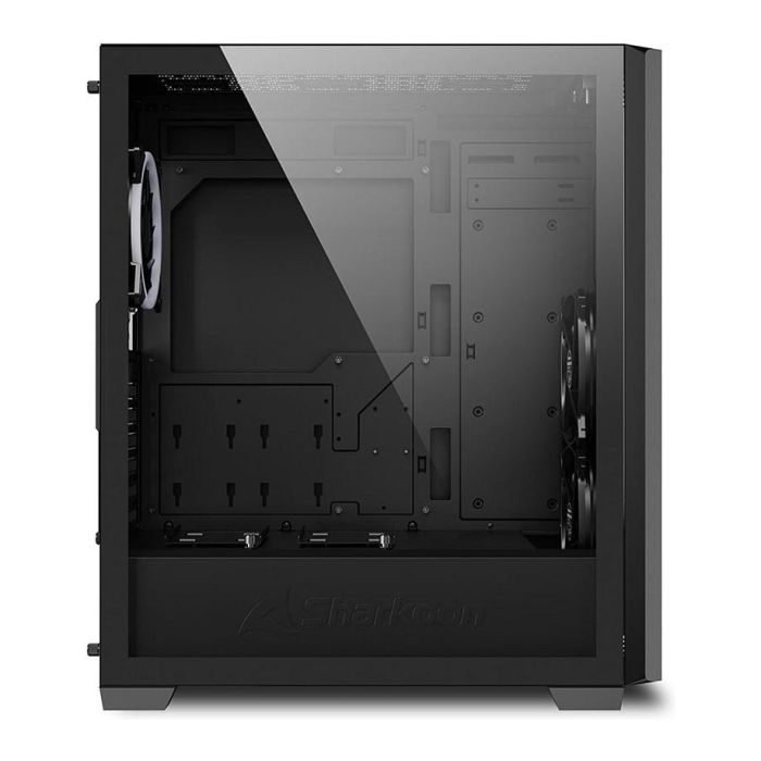 Sharkoon VS9 RGB Midi Tower Negro PC Caja con Ventana y RGB para ATX, micro ATX, Mini-ITX