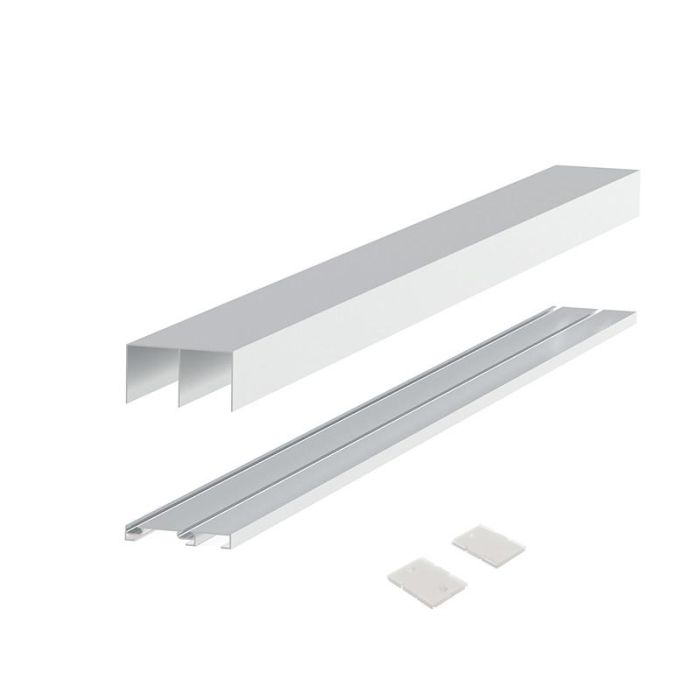 HERRAJES FAB.NACIONAL A75 SP10/16 Kit Guía Berna Plata Mate 2M para Puerta