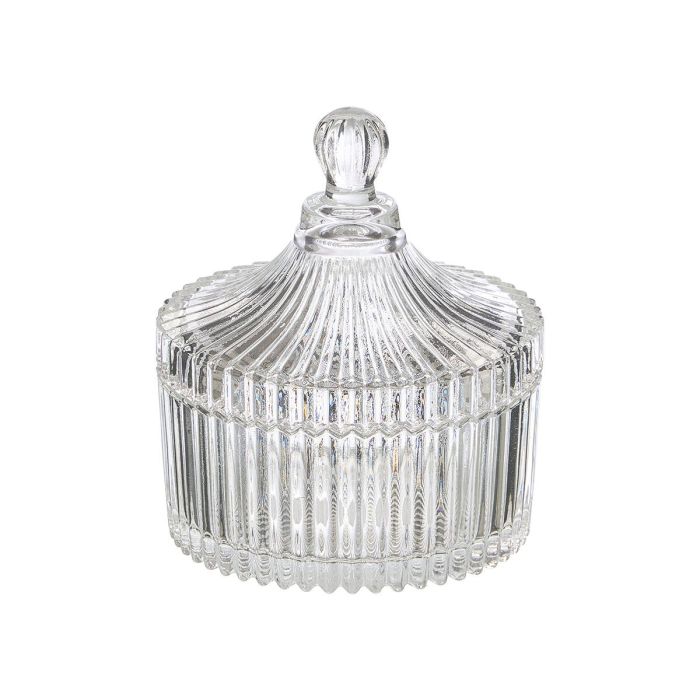 Giftdecor Bombonera de Cristal para Dulces - 10 cm x 10 cm x 14 cm, Transparente (Set de 24)