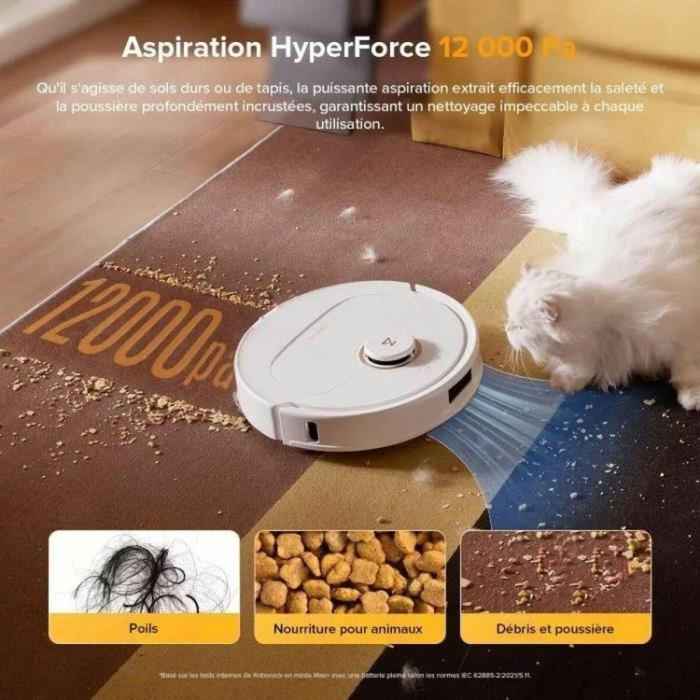 ROBOROCK QREVO 5AE - Robot aspirador con base - Potencia de 12000 Pa - Mopa FlexiArm - Doble antienredos 4 ROBOROCK QREVO 5AE - Robot aspirador con base - Potencia de 12000 Pa - Mopa FlexiArm - Doble antienredos 4