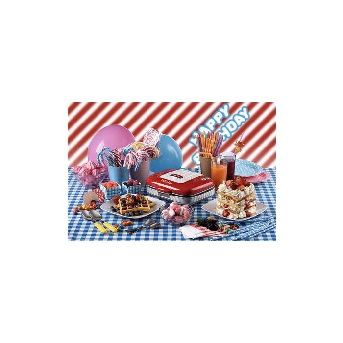 Ariete Gofrera Vintage Roja, Bordes Redondos - Diseño Retro Años 50 6 Ariete Gofrera Vintage Roja, Bordes Redondos - Diseño Retro Años 50 6