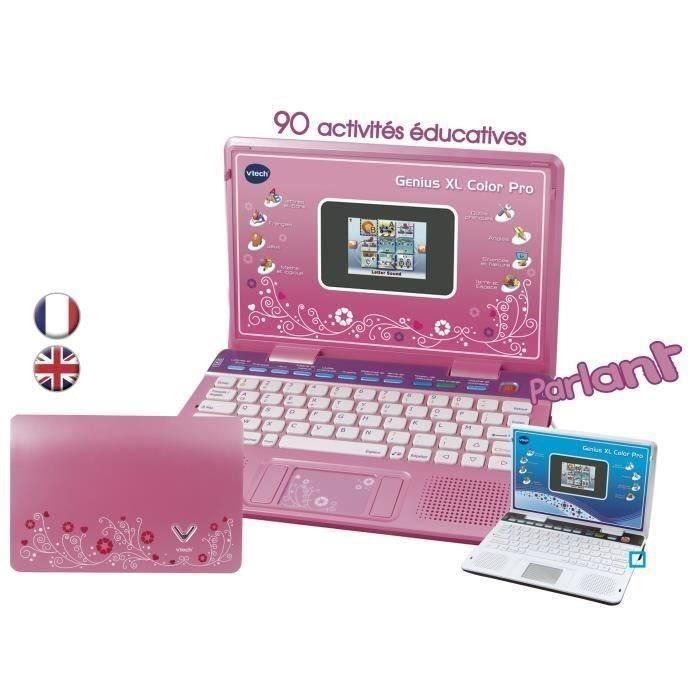 VTECH Genius XL Color Pro Bilingüe Rosa - Ordenador Educativo Infantil con Actividades de Letras y Vocabulario 2 VTECH Genius XL Color Pro Bilingüe Rosa - Ordenador Educativo Infantil con Actividades de Letras y Vocabulario 2
