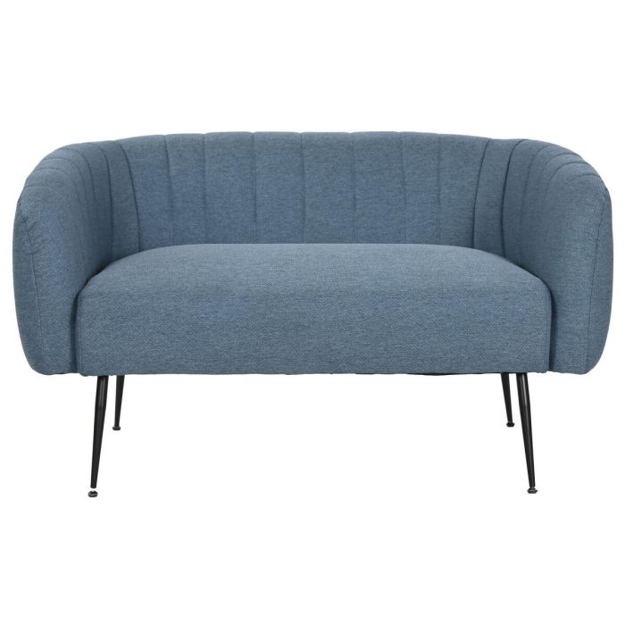 Sofa Scandi DKD Home Decor Azul Negro 75 x 73 x 129 cm 1