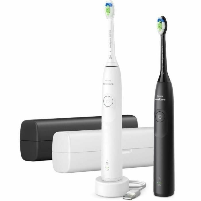Philips HX7109/01 Cepillo de dientes eléctrico Sonicare Mango doble Serie 5300 Blanco y negro 3