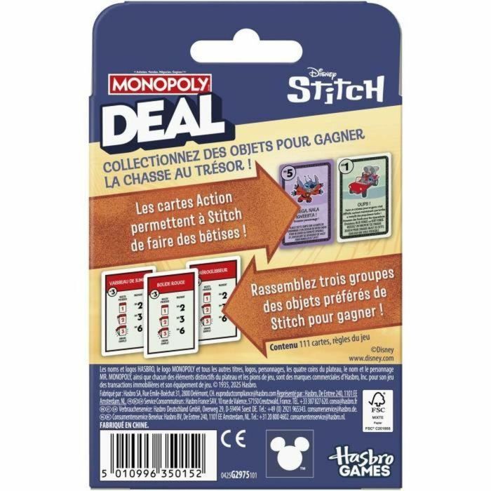 Hasbro HASG2975101 Monopoly Deal Stitch Juego de Cartas Rápido para 15 Minutos a Partir de 8 Años 7