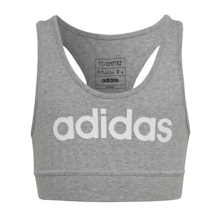Camiseta de Tirantes Mujer Adidas Essentials Linear Logo Gris 33 Camiseta de Tirantes Mujer Adidas Essentials Linear Logo Gris 33