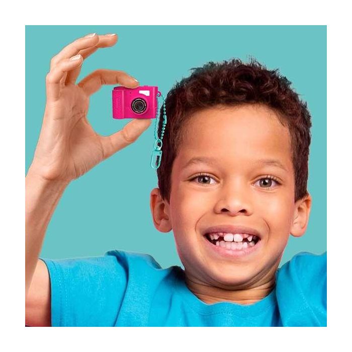 Canal Toys Mini cámara digital de llavero para fotos y vídeo, 4.2 cm, con micro SD 1GB, USB-C - Azul, violeta, rosa, amarillo, fucsia