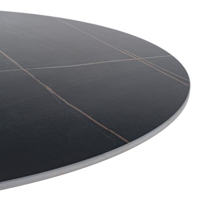 Mesa Comedor Negro Piedra Sinterizada 100 X 100 X 75 cm