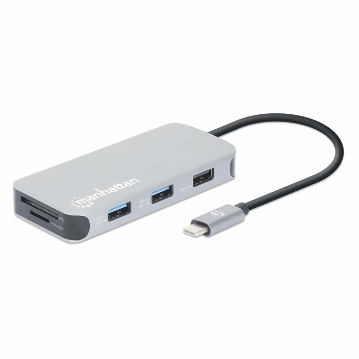 MANHATTAN Docking Station USB-C 8 en 1 con HDMI, RJ45 y 3x USB-A, Carga 100W, Lector Tarjetas MicroSD 0 MANHATTAN Docking Station USB-C 8 en 1 con HDMI, RJ45 y 3x USB-A, Carga 100W, Lector Tarjetas MicroSD 0