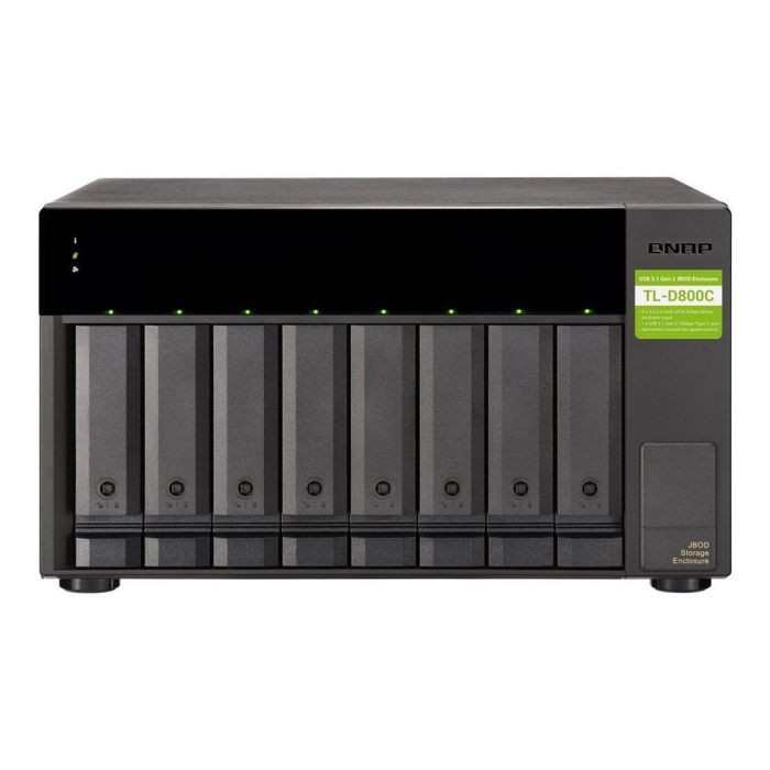 Qnap Servidor NAS TL-D800C 8 Bahías, Unidad de Disco Duro, SATA 6 Gb/s, USB 3.2 Gen 2 Qnap Servidor NAS TL-D800C 8 Bahías, Unidad de Disco Duro, SATA 6 Gb/s, USB 3.2 Gen 2
