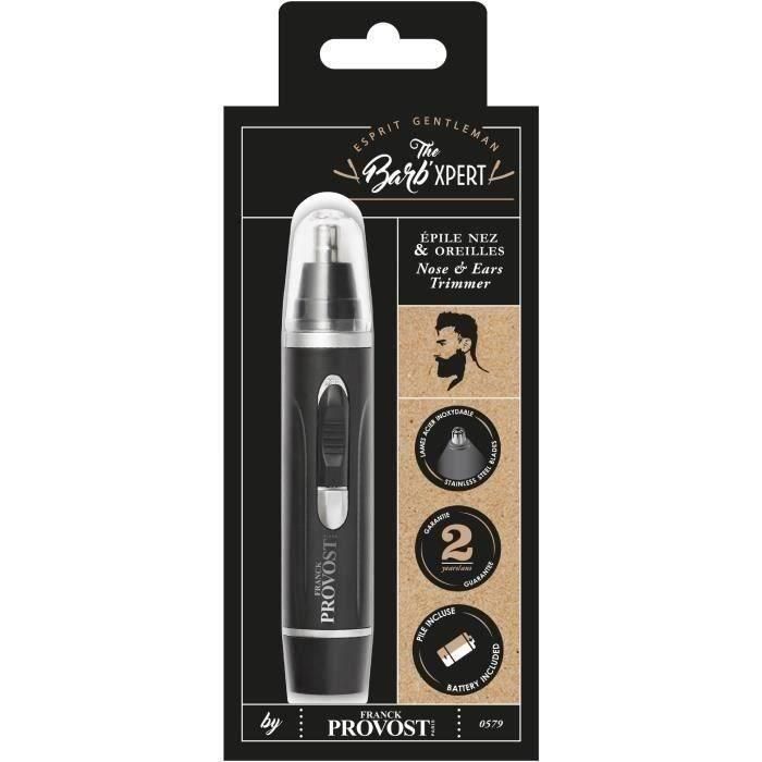 Franck Provost 0579 Recortador de Nariz y Orejas Barb'Xpert Cuchillas Seguras Acero Inoxidable Alimentado por Batería Negro 2