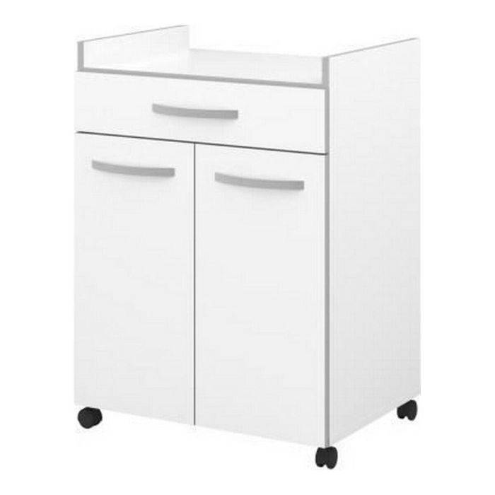 Ekipa Carrito de Cocina HARMONY con Ruedas, Blanco Mate, 2 Puertas, 1 Cajón, Ideal Microondas, L 60 x P 44.5 x H 81.5 cm 6 Ekipa Carrito de Cocina HARMONY con Ruedas, Blanco Mate, 2 Puertas, 1 Cajón, Ideal Microondas, L 60 x P 44.5 x H 81.5 cm 6