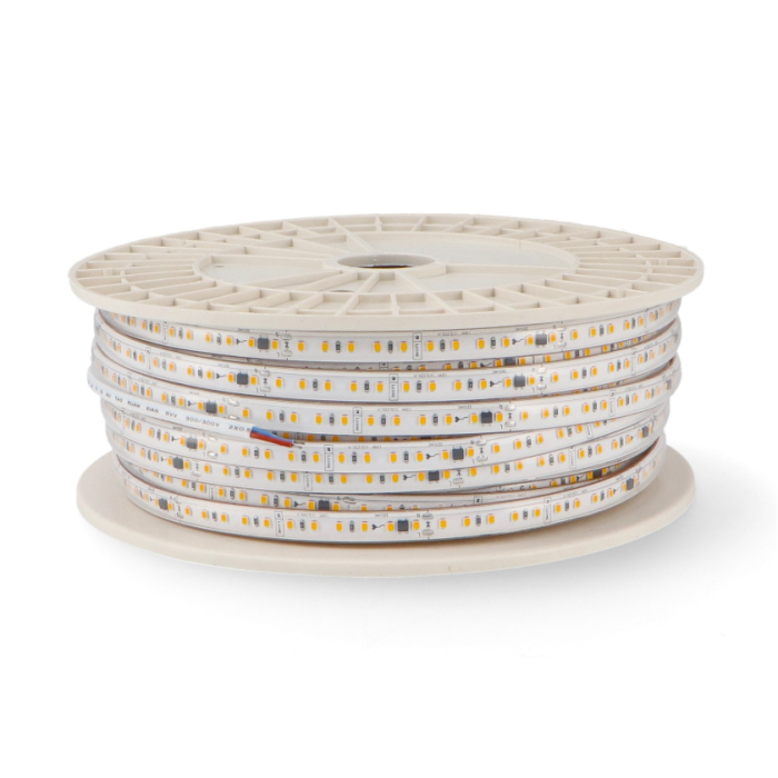 Tira LED SMD 2835 Free Driver 16W/M 1600Lm/M 220VAC IP65 6000ºK Rollo 50M
