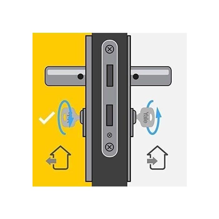 Yale Cilindro de bloqueo liberable para puerta de entrada/exterior, 6 pines, 4 llaves reversibles, protección antirrobo, 30x40mm 2