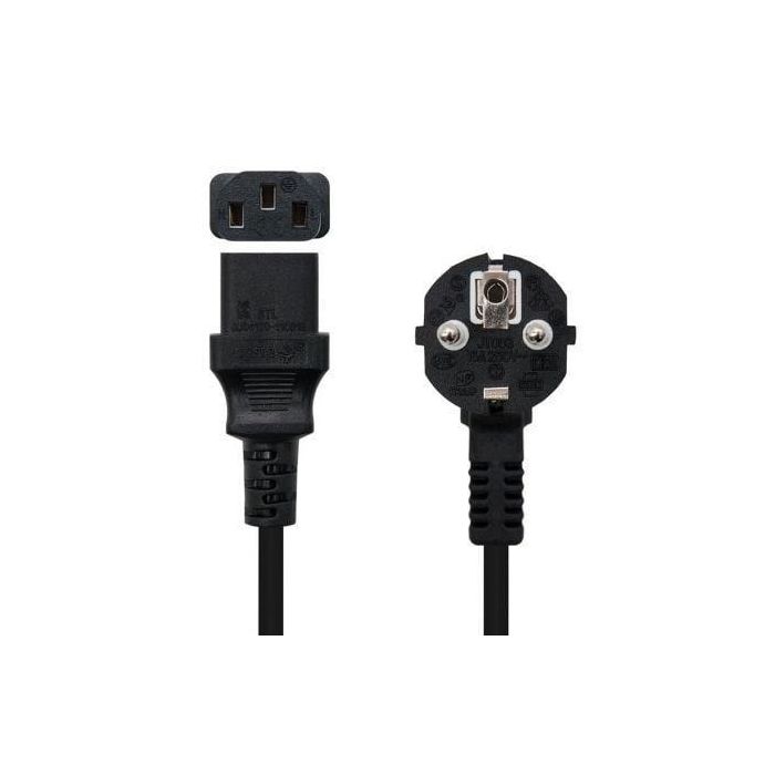 Nanocable 10.22.0103 Cable de Alimentación Schuko Macho a C13 Hembra 3m Negro