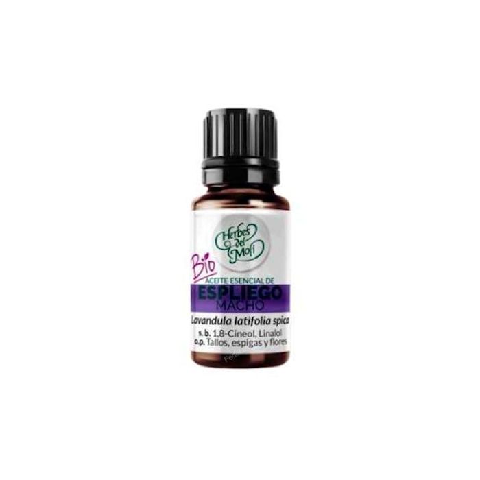 HERBES DEL MOLI Lavandula latifolia spica Aceite Esencial Espliego Macho 10 ml Ecológico Antifúngico y Expectorante