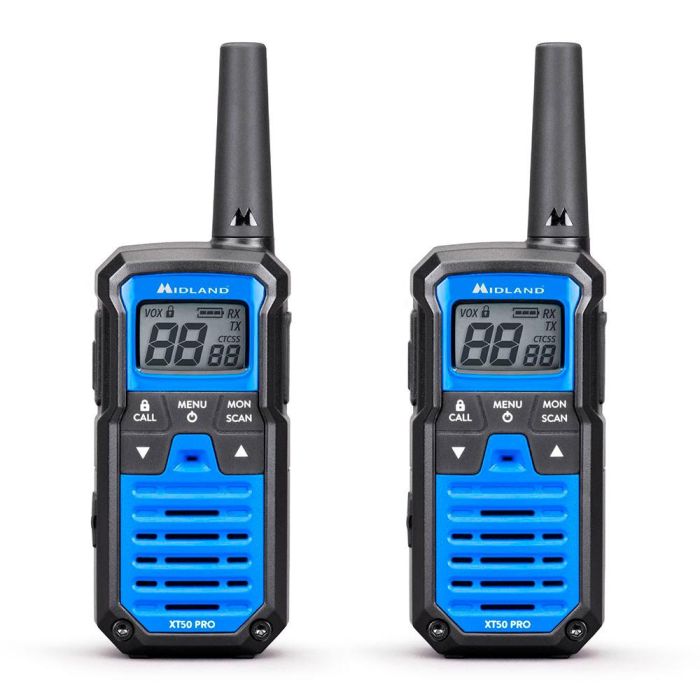 Midland Walkietalkies Xt-50 Pro C1464, 16 Canales PMR446, Alcance 8 km, Azul Midland Walkietalkies Xt-50 Pro C1464, 16 Canales PMR446, Alcance 8 km, Azul