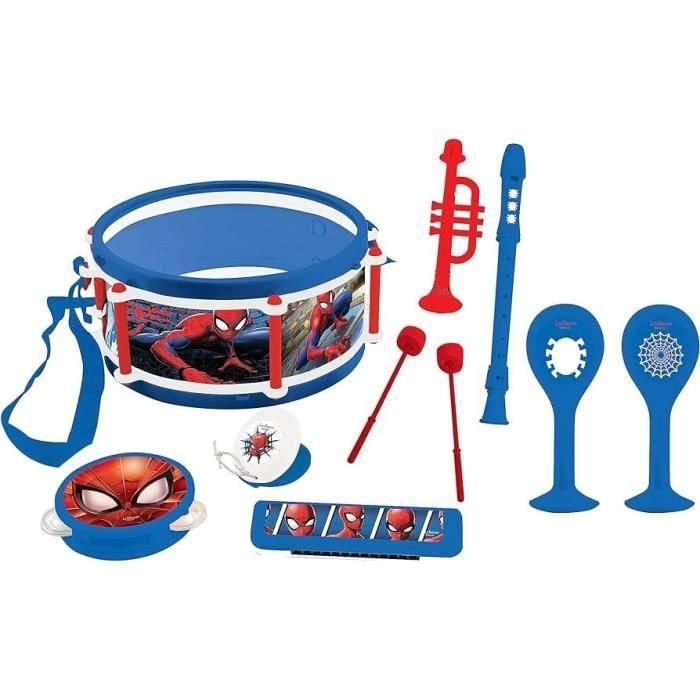 Lexibook - Set musical Spider-Man - 7 instrumentos - Almacenamiento en el tambor