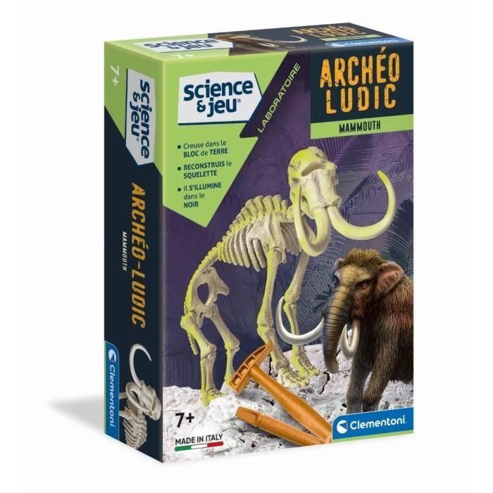 CLEMENTONI Archéo Ludic - Mamut fosforescente - Ciencia y juego CLEMENTONI Archéo Ludic - Mamut fosforescente - Ciencia y juego