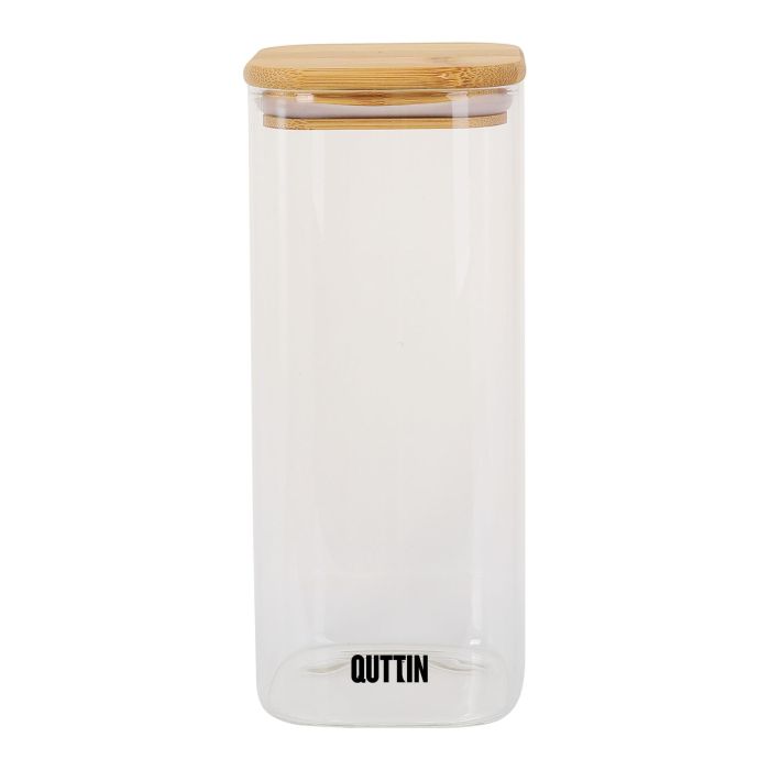 Quttin Tarro de Boro Cuadrado Bambú 8x21 cm 1000 ml (12 Unidades) 10 Quttin Tarro de Boro Cuadrado Bambú 8x21 cm 1000 ml (12 Unidades) 10