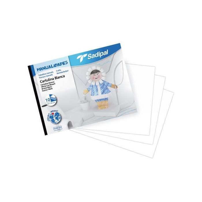Sadipal Bloc De Cartulina Color 32x24 cm Para Manualidades 10H Blanco Sadipal Bloc De Cartulina Color 32x24 cm Para Manualidades 10H Blanco